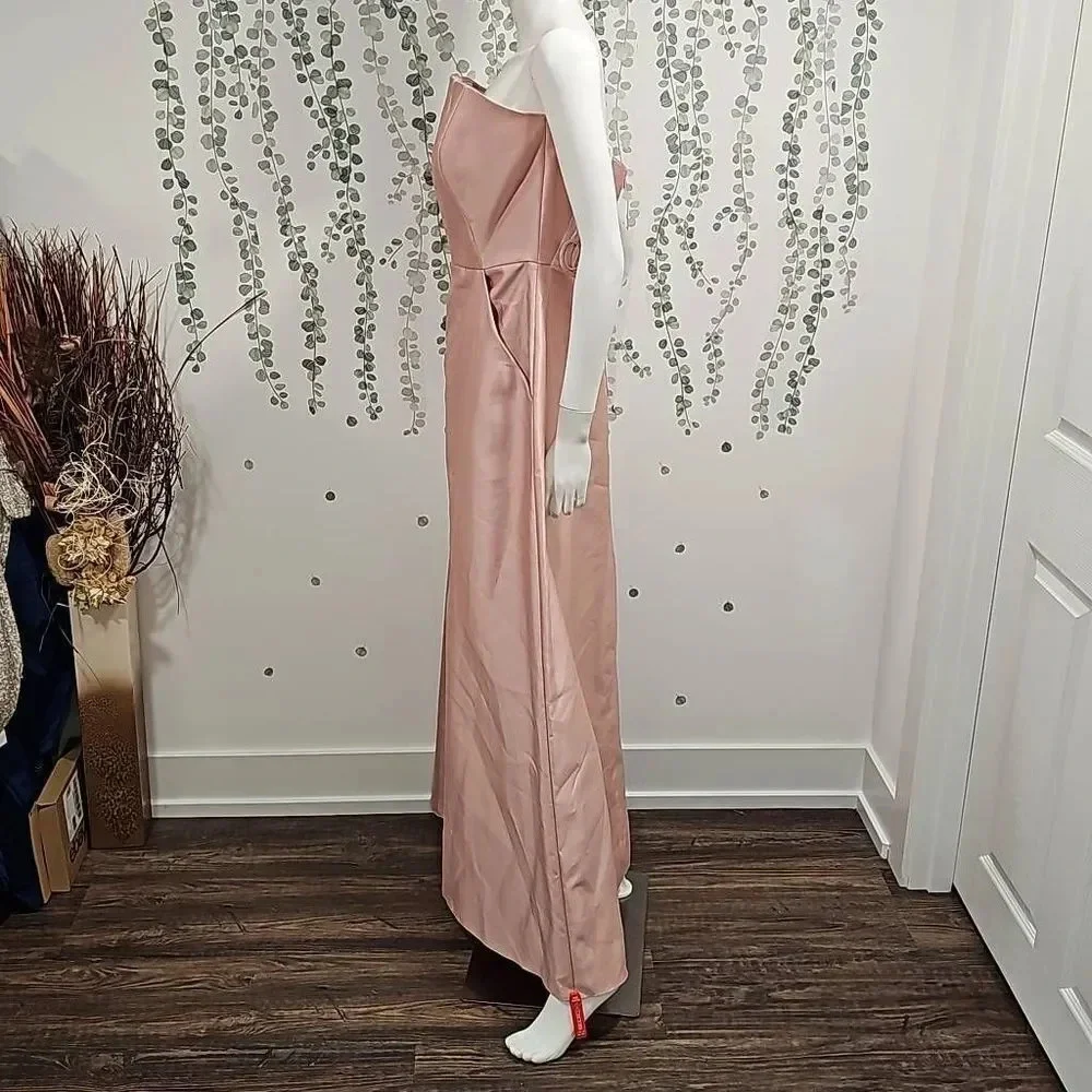 Alfred Sung Strapless Maxi Dress Size 14 - Picture 7 of 12